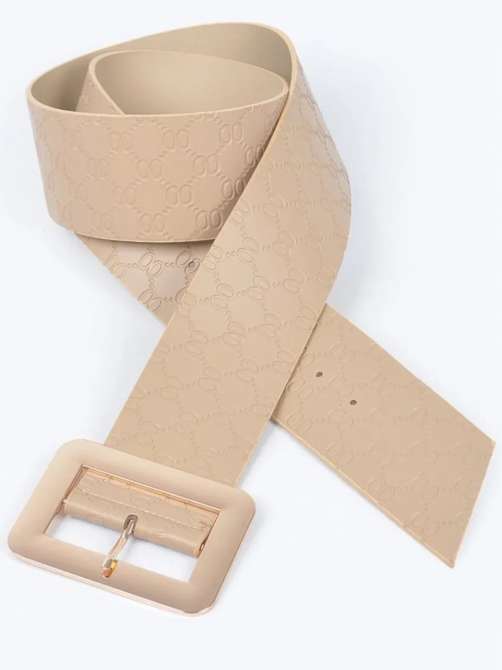 Big Metal Buckle Embossed Plus Size Belt